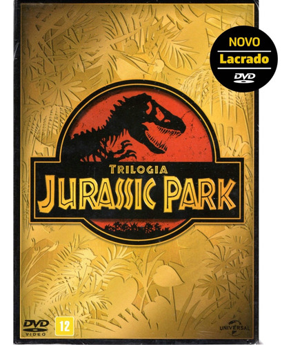 Box Trilogia Jurassic Park - 3 Dvd's Parque Dos Dinossauros