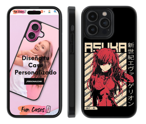 Funda Neon Genesis Evangelion Asuka Eva 02 Nerv Seele Negro Motorola Edge 60 Pro