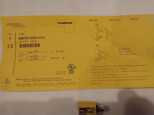 Sensor Turck Bim-pst-ap6x-v1131