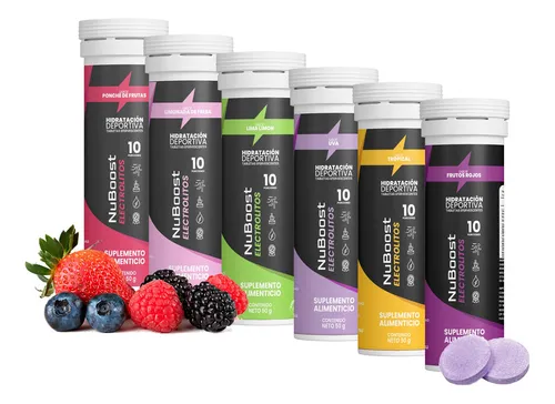 comprar Electrolitos En Tabletas Disolventes 6 Sabores Nuboost Sabor Variado