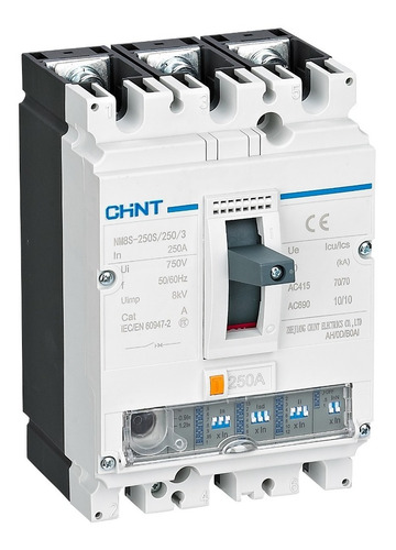 Breaker Chint, Caja Tipo Moldeada 500a, 3 Polos