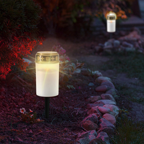 Lámpara Solar Para Tumba: Vela Solar Led Para Tumba Con Tapa