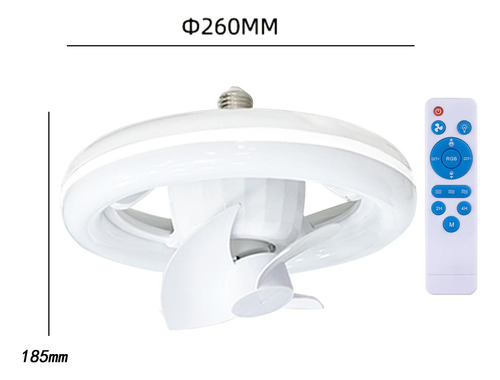 Ventilador De Techo Con Luz, Lámpara De Ventilador