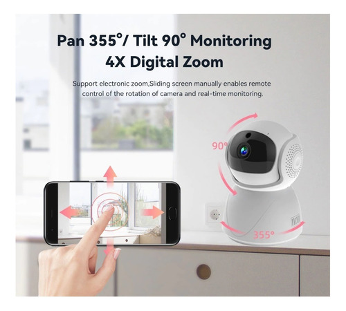 Camara Ip Wifi-tf Dual Band 2.4 Ghz X 5 Ghz Para Interiores.