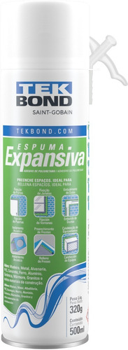 Sellador Expansivo Espuma De Poliuretano 320g 500ml Tekbond