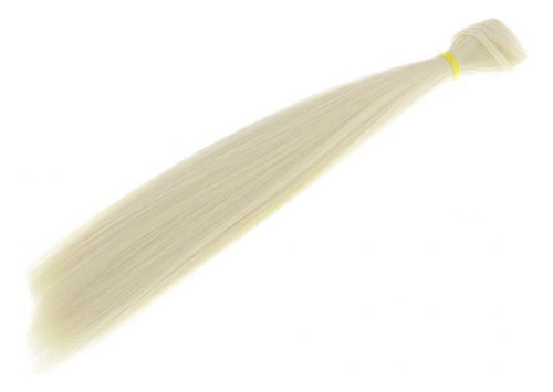 2 Extensiones De Cabello De Peluca De Muñeca De Color Beige