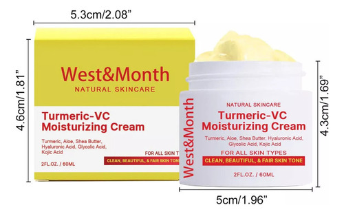 Crema Blanqueadora Hidratante De Curcuma 60 Ml *1 Pieza