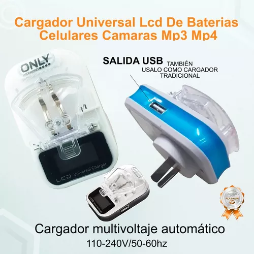 Cargador Universal Externo Lcd Baterias Celulares Camaras