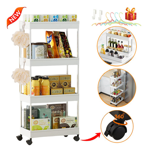 Carrito Organizador De 4 Niveles Para Cocina/baño