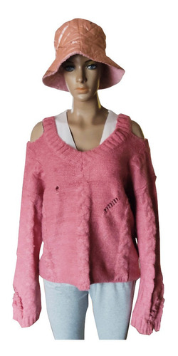 Sweater/sueter/chaleco Con Hombro Descubierto Para Mujer