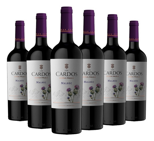 Los Cardos Vino Caja X6u 750ml Malbec - Botella - Pack - 6