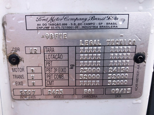 Ford 2423 2013 6x2 Carroceria De Madeira 8,6m = P310, 2425