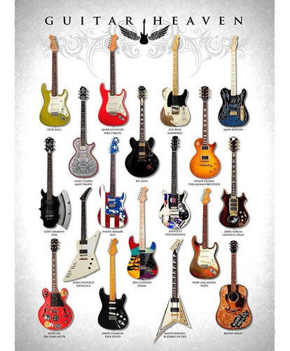 Placa Decorativa Guitar Heaven 2