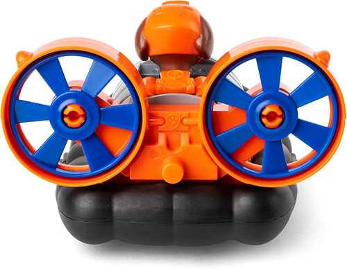Muñeco Con Vehículo Zuma Hovercraft Paw Patrol Color Naranja