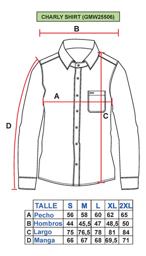 Camisa Hombre Leñadora Gotcha James Shirt Talles S Al 2xl