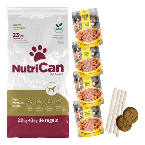 Comida Perro Nutrican 22 Kg + Regalo + Envío / Mundo Mascota