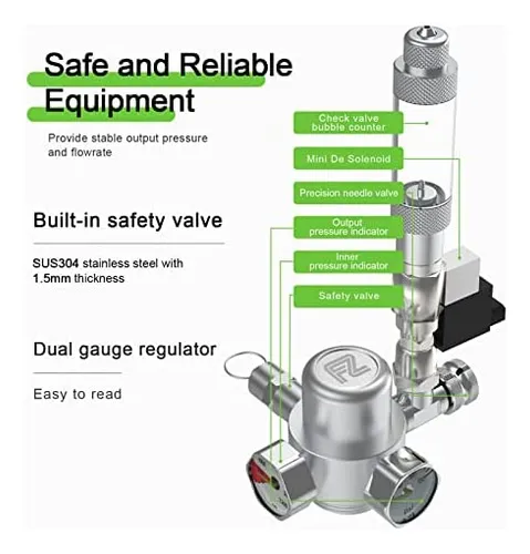 Fzone 2.5l Sistema Generador De Co2 Para Acuario Kit De Reac