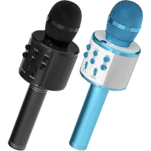 Pack De 2 Micrófonos De Karaoke Niños, Micrófonos De...