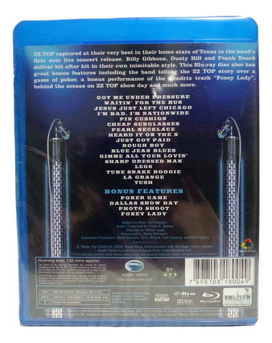 Blu Ray Zz Top - Live From Texas - Lacrado