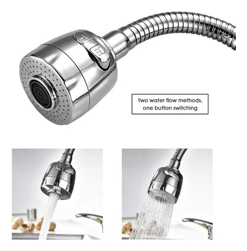Llave Monomando Lavaplatos Flexible Fría Y Caliente Manguera