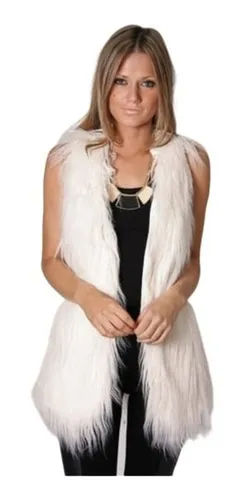 Chaleco de top piel mujer
