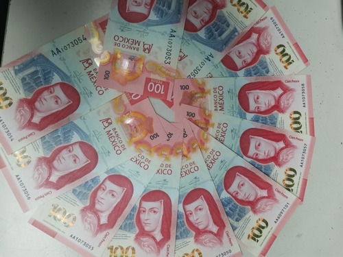 Billete 100 Pesos Serie Aa Totalmente Nuevos 