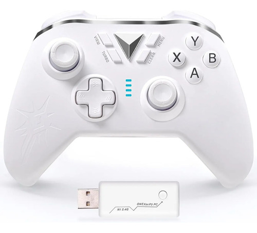 Control Blanco Joystick Inalámbrico Compatible Xbox Pc Ps 