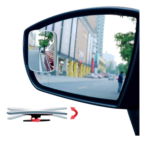 Espejo Gran Angular Ampper Para Retrovisor, Rectangular, X2