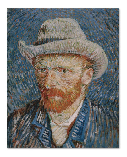 Cuadro Van Gogh Autorretrato Con Sombrero De Fieltro 67x54