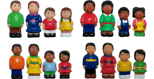 Get Ready Kids 5  Multicultural Famly Set De 16 figuras