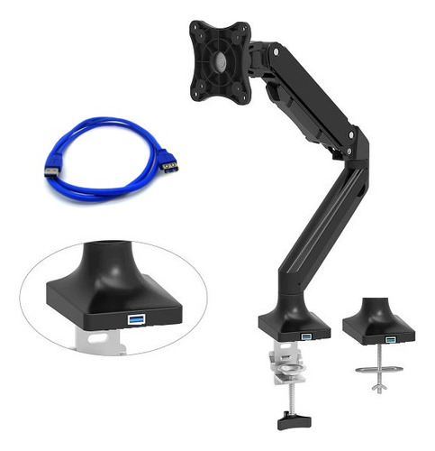 Soporte De Mesa P/monitor De 10 A 30 Con Puerto Usb A Gas