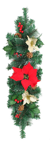 Adorno Para Buzón De Navidad Con Bayas Rojas, Piñas,