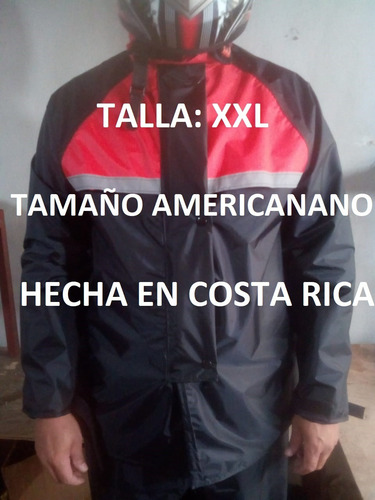 Capa Negra Xxl Impermeable Kamelia Moto Scooter Hechas Cr