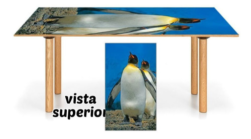 Vinilo Para Mesa Pinguino Penguin Hielo Naturaleza M2