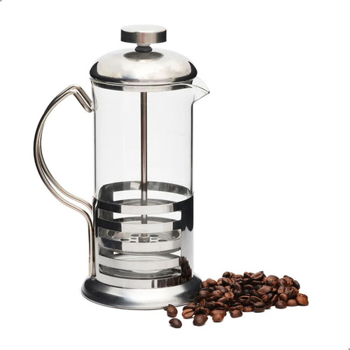 Prensa Francesa Cafe Cha 350ml De Vidro Tampa E Base Inox