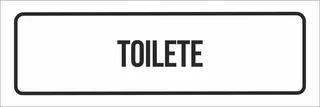 Placa De Sinalização Setor - Toilete (23x9)