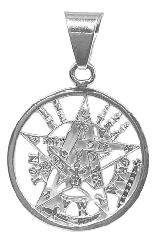 Dije Medalla Tetragramation  Plata Ley .925 Elegante Unisex