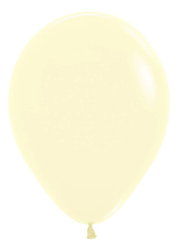 Globos Sempertex R9 X50 Color Amarillo Pastel Mate Redondo