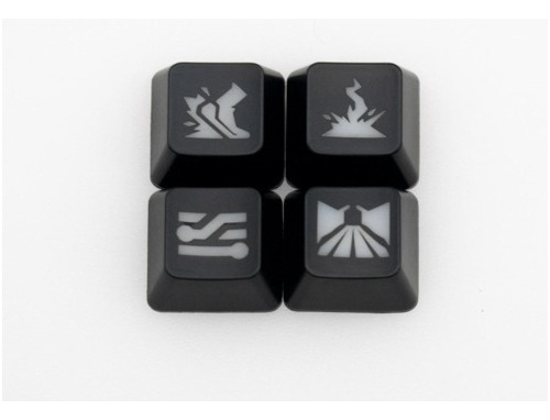 Keycaps Kit Valorant Neon 4 Tecla + Extractor