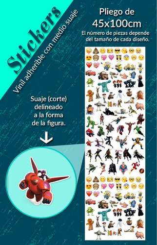 Stickers Personalizados Con Tus Diseños 100 Cm X 45 Cm