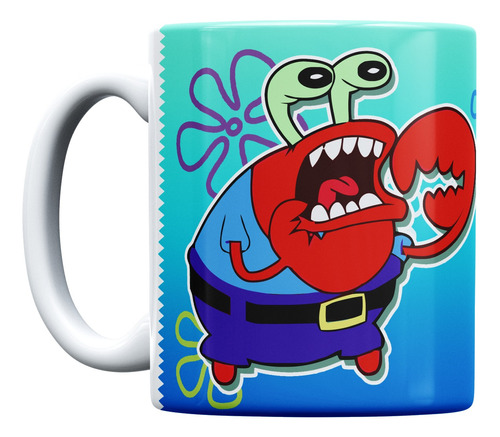 Pocillo Don Cangrejo Bob Esponja  Mug Taza 11 Oz Full Color