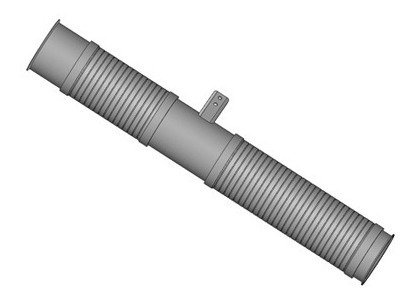 Tubo Flexível Motor Inox 1100mm 4,5 Pol Scania T/r Série 4