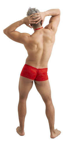 Boxer Para Hombre Encaje Suave Transparente Ropa Interior