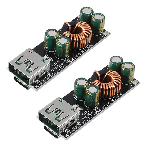 2pcs 60w 6-35v Cc A Usb Tipo C Pd 30 Qc4 Tipo A Qc30 Dc 24