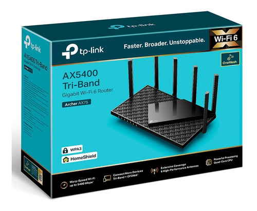 Archer Ax75 Router Wi-fi 6 Tribanda Ax5400 One Mesh Tp-link