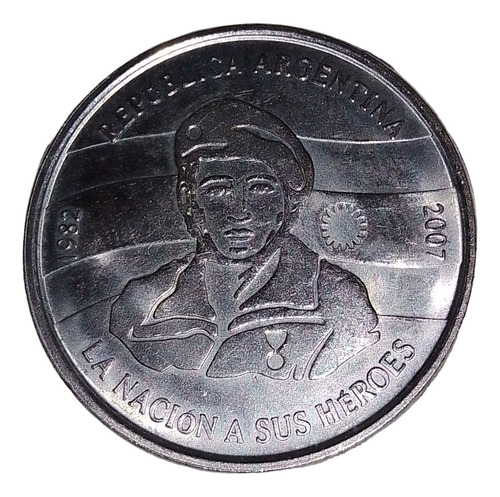 Moneda 2 $ Conmemorativa Malvinas 2007