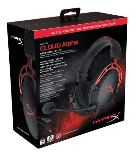 Kingston Audifonos Gaming Diadema Cloud Alpha Hx-hsca-rd/am