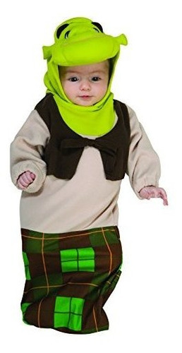Bebe Niño - Disfraz De Shrek Con Banderines Y Tocado De Shre