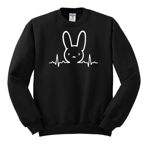 Sudadera Bad Bunny Life Vida Logo Sin Gorro