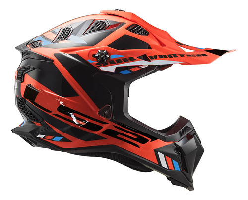 Capacete Ls2 Mx700 Subverter Evo Stomp Laranja Preto